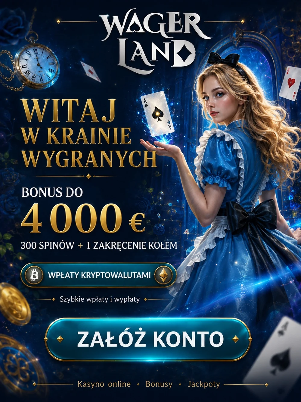 Wagerland — bonus do 4000 euro i 300 spinów